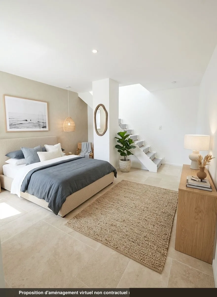 Chambre en sous-sol, carrelage — lot 0.08