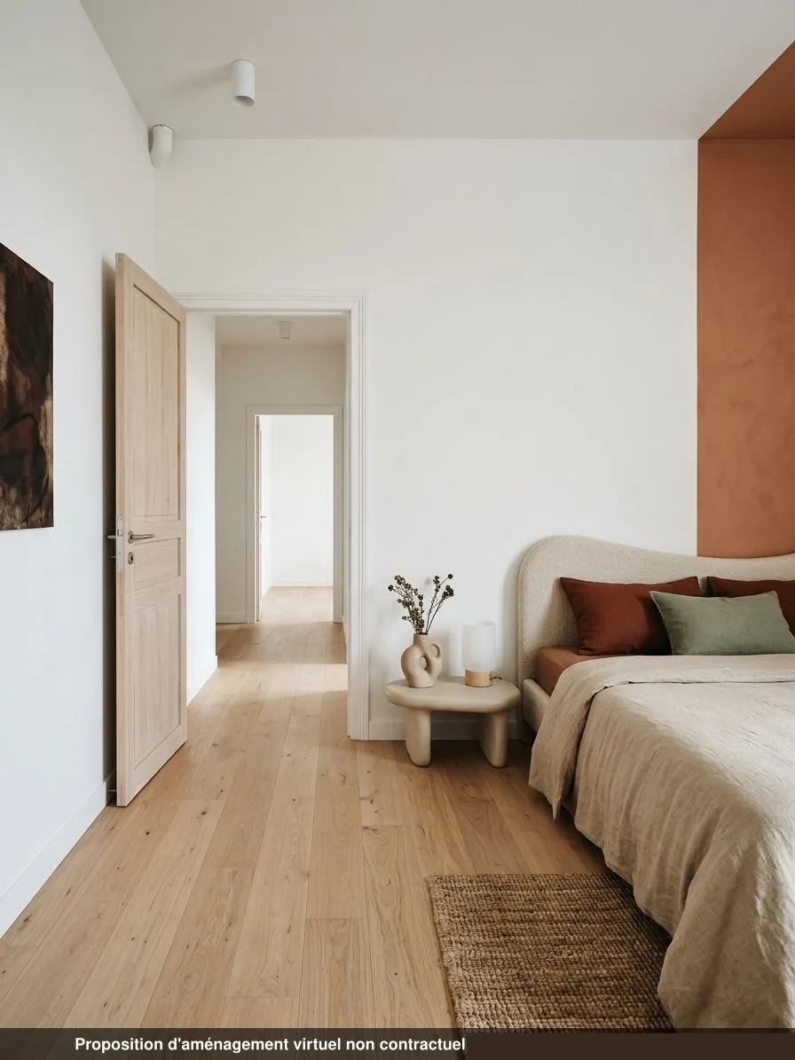 Chambre du lot 1.02, contemporaine, parquet