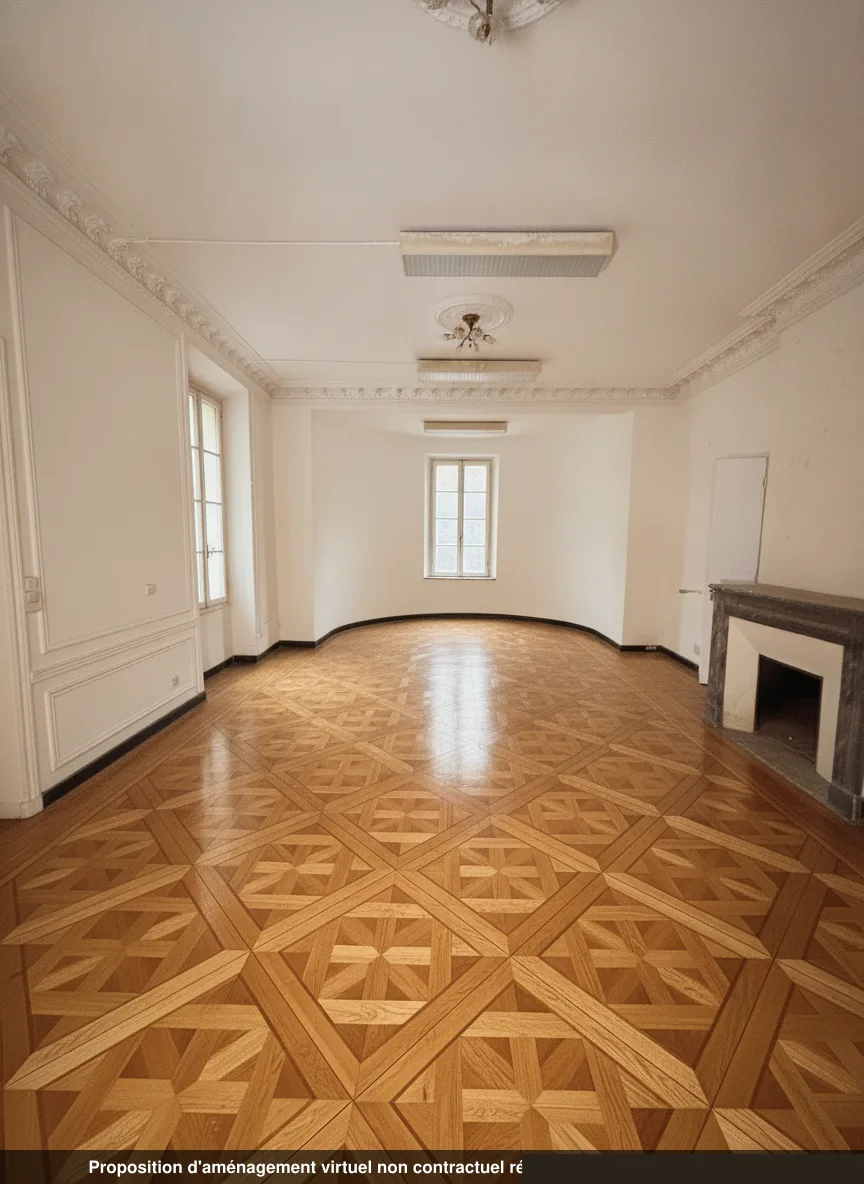 Séjour du lot 0.07, parquet Versailles ancien