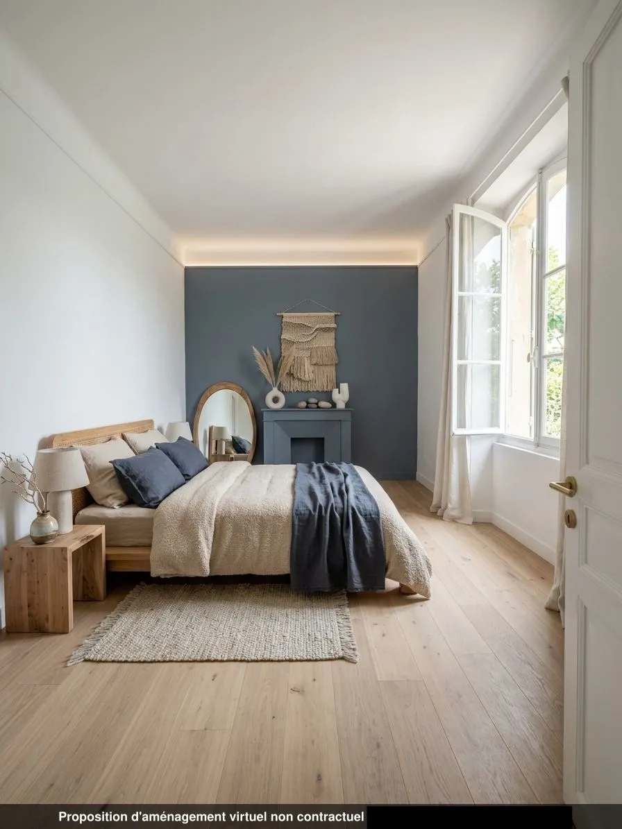 Chambre du lot 1.04, bord de mer, parquet