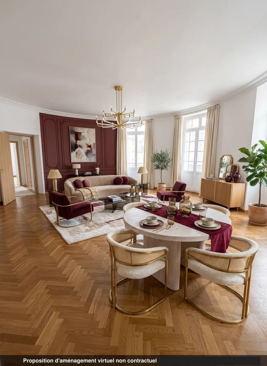 Séjour du lot 1.02, ambiance prestige, parquet