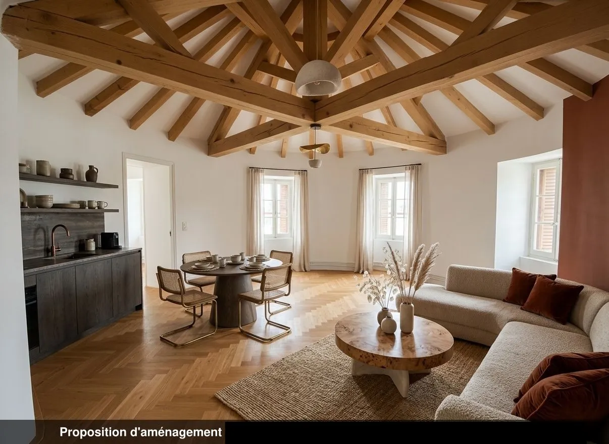 Séjour du lot 2.01, contemporain, parquet