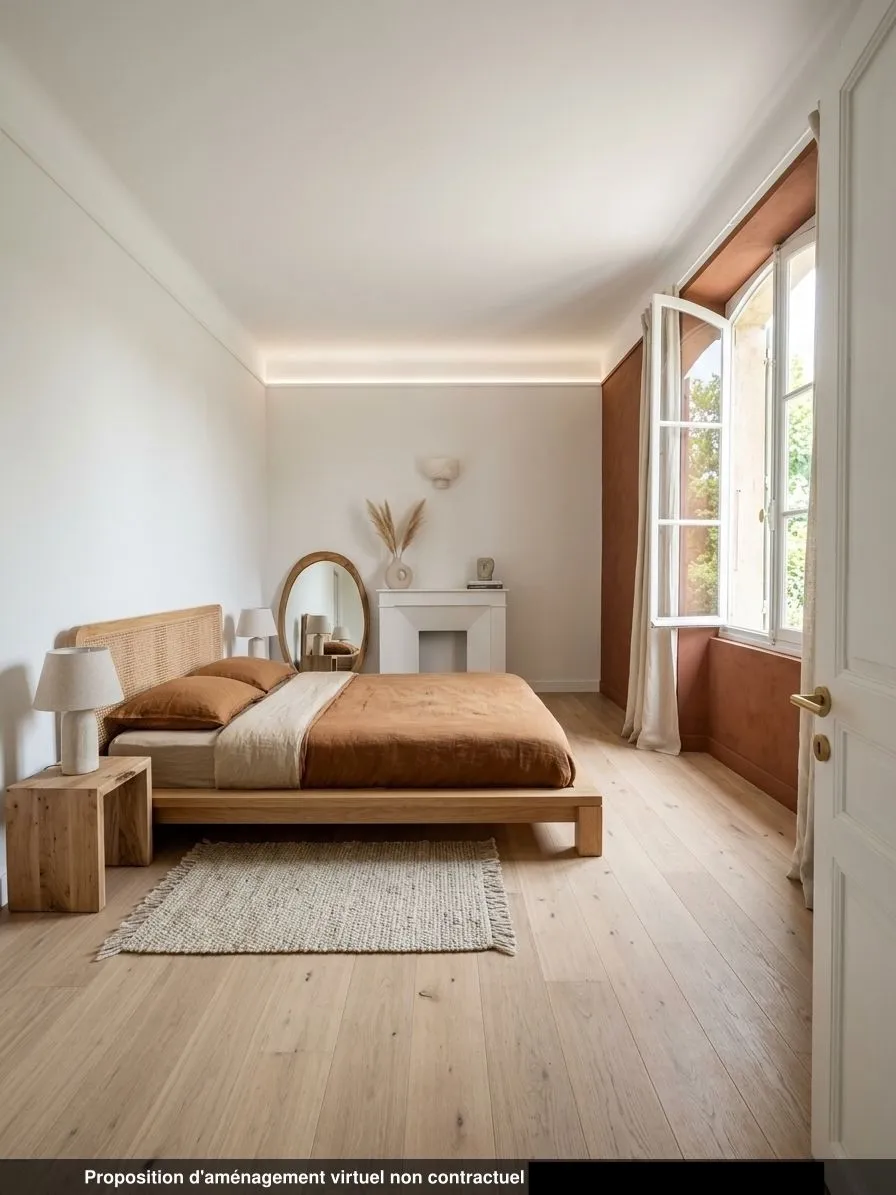 Chambre du lot 1.04, contemporaine, parquet