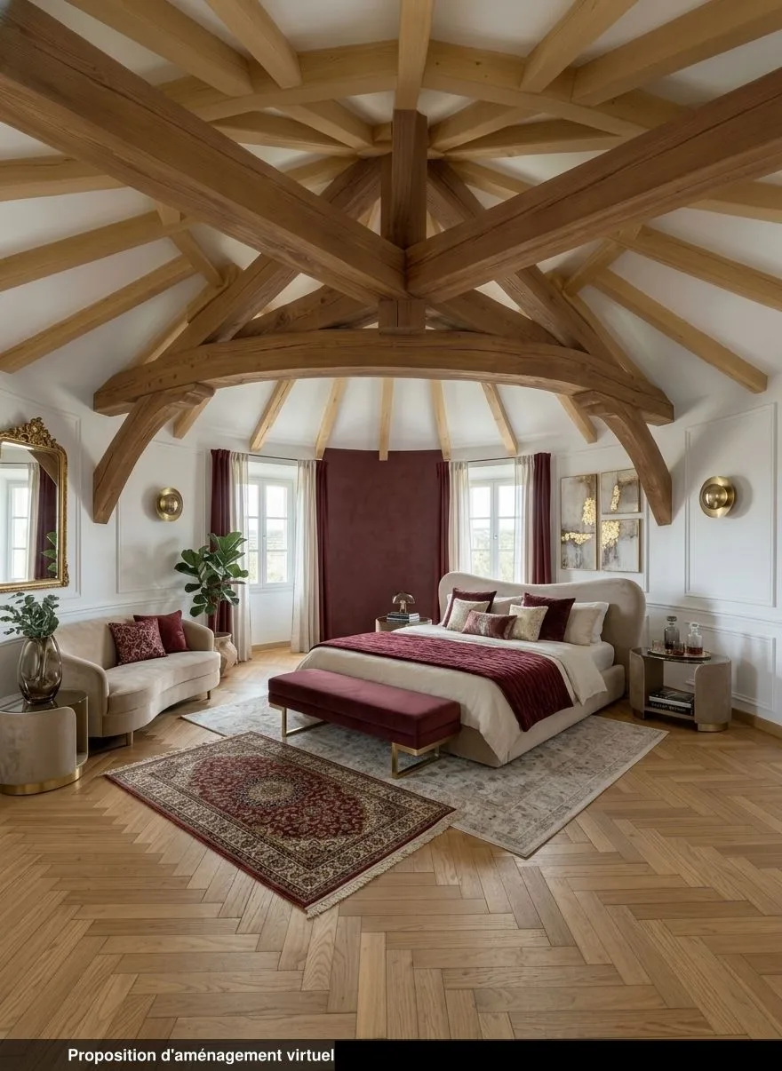 Chambre du lot 2.01, style prestige, parquet